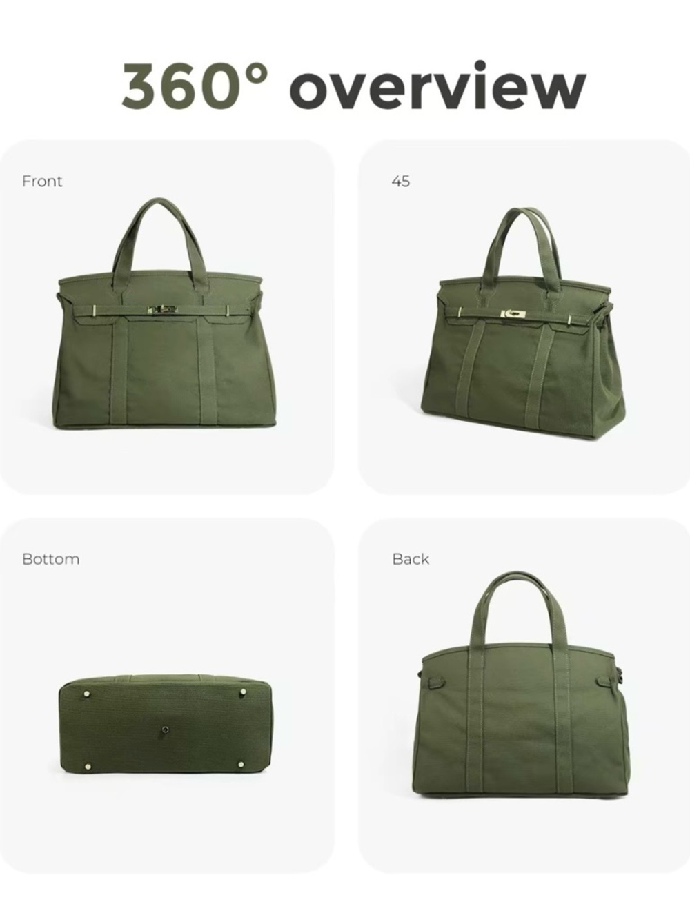 Boatkin Canvas Tote Bag in Navy Blue - Picture 4 of 6